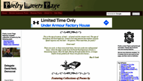 What Poetryloverspage.com website looked like in 2021 (3 years ago)