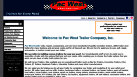 What Pacwesttrailers.com website looked like in 2021 (2 years ago)
