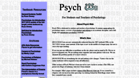 What Psychwww.com website looked like in 2021 (3 years ago)