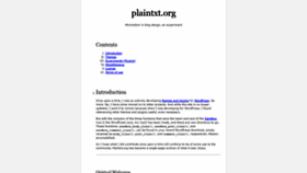 What Plaintxt.org website looked like in 2021 (2 years ago)