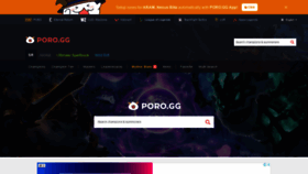 What Poro.gg website looked like in 2021 (2 years ago)