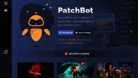 What Patchbot.io website looked like in 2021 (2 years ago)