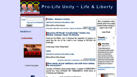 What Prolifeunity.com website looked like in 2021 (2 years ago)