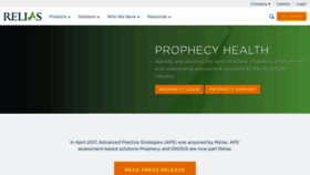What Prophecyhealth.com website looked like in 2021 (2 years ago)