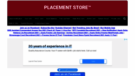 What Placementstore.com website looked like in 2021 (2 years ago)