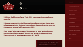 What Paris.measurecamp.org website looked like in 2021 (2 years ago)