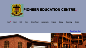 What Pioneereducationcentre.ng website looked like in 2021 (2 years ago)