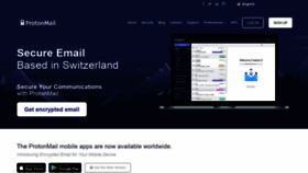 What Protonmail.com website looked like in 2022 (2 years ago)