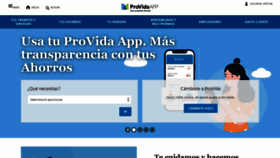What Provida.cl website looked like in 2022 (2 years ago)