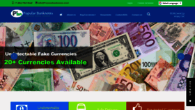 What Popularbanknotes.com website looked like in 2022 (2 years ago)