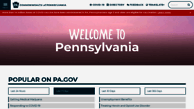What Pa.gov website looked like in 2022 (2 years ago)