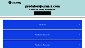 What Predatoryjournals.com website looked like in 2022 (2 years ago)