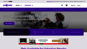 What Petfinder.com website looked like in 2022 (2 years ago)