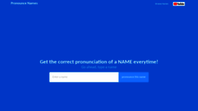 What Pronouncenames.com website looked like in 2022 (2 years ago)