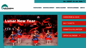 What Pacificsymphony.org website looked like in 2022 (2 years ago)