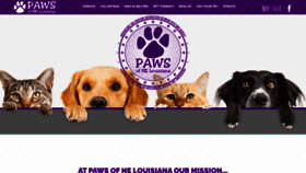 What Pawsnela.org website looked like in 2022 (2 years ago)
