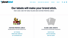 What Planetlabel.com website looked like in 2022 (2 years ago)
