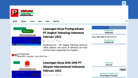 What Pusatkerja2.com website looked like in 2022 (2 years ago)