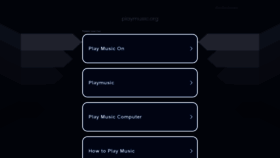 What Playmusic.org website looked like in 2022 (2 years ago)