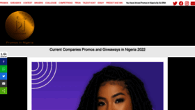 What Promosinnigeria.com website looked like in 2022 (2 years ago)