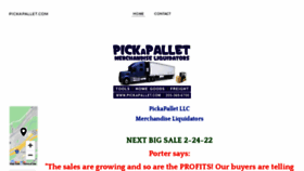 What Pickapallet.com website looked like in 2022 (2 years ago)