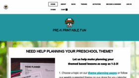 What Prekprintablefun.com website looked like in 2022 (2 years ago)
