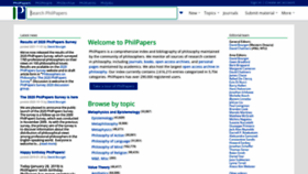 What Philpapers.org website looked like in 2022 (2 years ago)