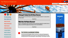What Physicsclassroom.com website looked like in 2022 (2 years ago)