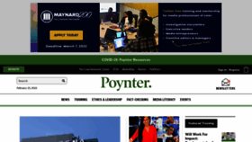 What Poynter.org website looked like in 2022 (2 years ago)