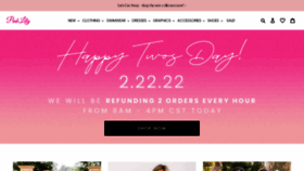 What Pinklily.com website looked like in 2022 (2 years ago)