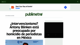 What Publimetro.com.mx website looked like in 2022 (2 years ago)
