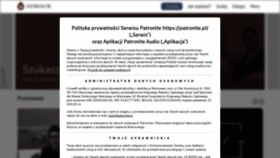 What Patronite.pl website looked like in 2022 (2 years ago)