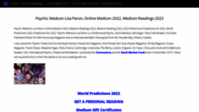What Psychicmediumlisaparon.com website looked like in 2022 (2 years ago)