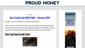 What Proudmoney.com website looked like in 2022 (2 years ago)