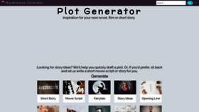 What Plot-generator.org.uk website looked like in 2022 (2 years ago)