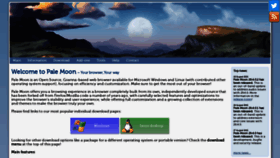 What Palemoon.org website looked like in 2022 (2 years ago)