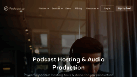 What Podcast.co website looked like in 2022 (2 years ago)