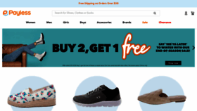 What Payless.com website looked like in 2022 (2 years ago)
