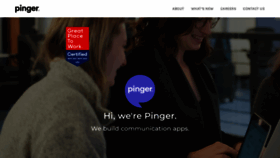 What Pinger.com website looked like in 2022 (2 years ago)