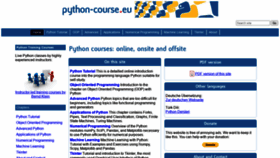 What Python-course.eu website looked like in 2022 (2 years ago)