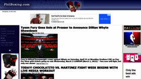 What Philboxing.com website looked like in 2022 (2 years ago)