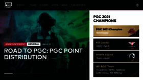 What Pubgesports.com website looked like in 2022 (2 years ago)