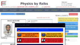 What Physicsbyfiziks.com website looked like in 2022 (2 years ago)