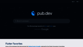 What Pub.dev website looked like in 2022 (2 years ago)