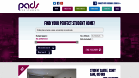 What Padsforstudents.co.uk website looked like in 2022 (2 years ago)