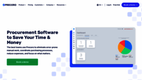 What Precoro.com website looked like in 2022 (3 years ago)