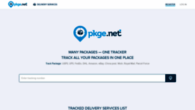 What Pkge.net website looked like in 2022 (2 years ago)