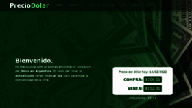 What Preciodolar.com.ar website looked like in 2022 (2 years ago)
