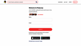 What Podyssey.fm website looked like in 2022 (2 years ago)