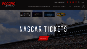 What Poconoraceway.com website looked like in 2022 (2 years ago)